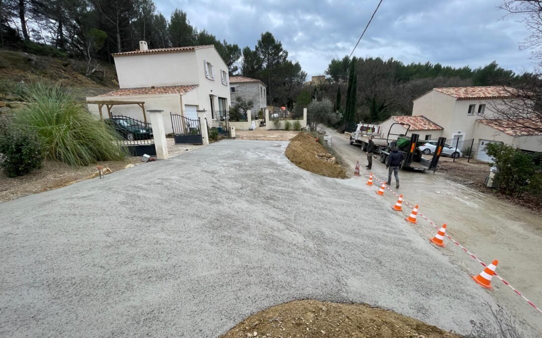 Aménagement de dalle béton